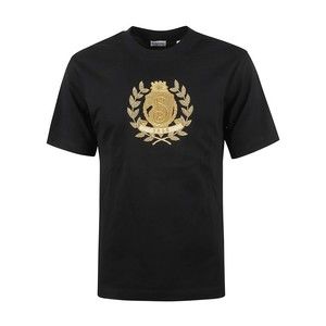 Burberry Black T-Shirt With Gold Emblem - NWT